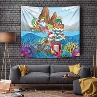 Cayman Islands Christmas Tapestry Santa Claus Turtle Beachy Xmas - Wonder Print Shop