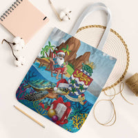 Cayman Islands Christmas Tote Bag Santa Claus Turtle Beachy Xmas - Wonder Print Shop