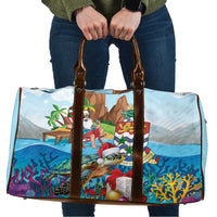 Cayman Islands Christmas Travel Bag Santa Claus Turtle Beachy Xmas - Wonder Print Shop