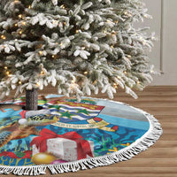Cayman Islands Christmas Tree Skirt Santa Claus Turtle Beachy Xmas - Wonder Print Shop