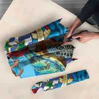Cayman Islands Christmas Umbrella Santa Claus Turtle Beachy Xmas - Wonder Print Shop