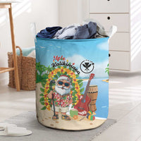 Hawaii Golf Christmas Laundry Basket Mele Kalikimaka Funny Golfer Santa - Wonder Print Shop