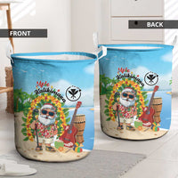 Hawaii Golf Christmas Laundry Basket Mele Kalikimaka Funny Golfer Santa - Wonder Print Shop