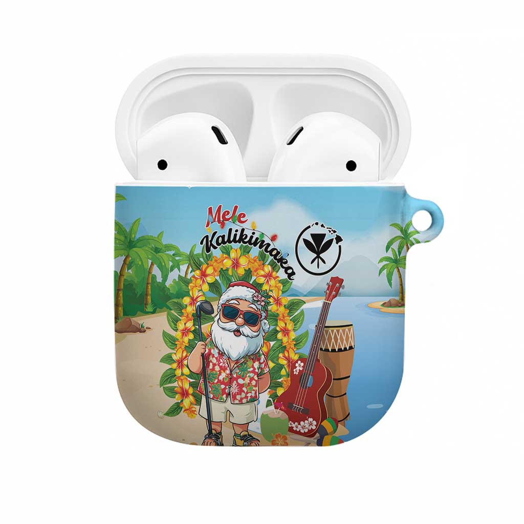 Hawaii Golf Christmas AirPods Case Mele Kalikimaka Funny Golfer Santa - Wonder Print Shop