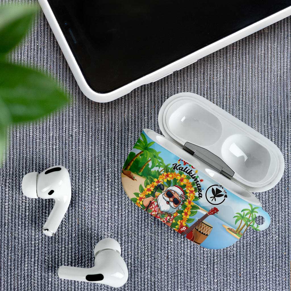 Hawaii Golf Christmas AirPods Case Mele Kalikimaka Funny Golfer Santa - Wonder Print Shop