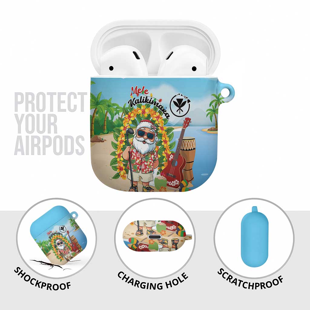 Hawaii Golf Christmas AirPods Case Mele Kalikimaka Funny Golfer Santa - Wonder Print Shop