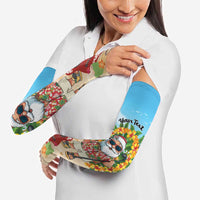 Personalized Hawaii Golf Christmas Arm Sleeves Mele Kalikimaka Funny Golfer Santa - Wonder Print Shop