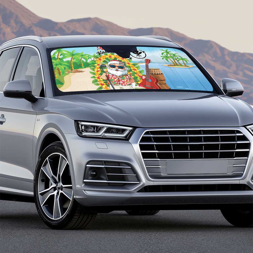 Hawaii Golf Christmas Auto Sun Shade Mele Kalikimaka Funny Golfer Santa - Wonder Print Shop