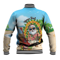 Personalized Hawaii Golf Christmas Baseball Jacket Mele Kalikimaka Funny Golfer Santa - Wonder Print Shop