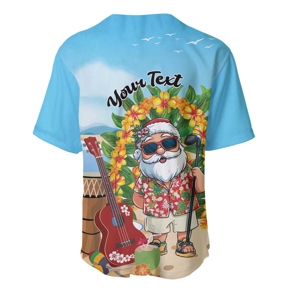 Personalized Hawaii Golf Christmas Baseball Jersey Mele Kalikimaka Funny Golfer Santa - Wonder Print Shop
