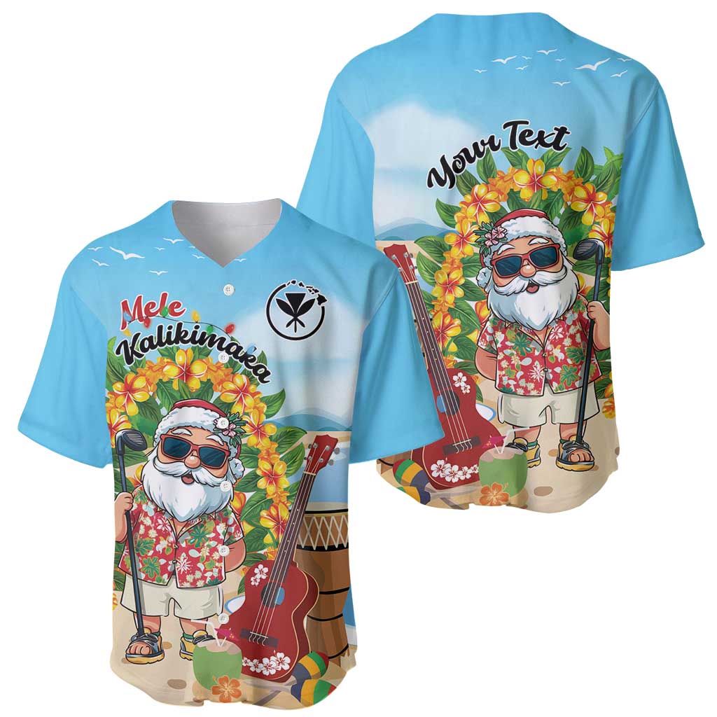 Personalized Hawaii Golf Christmas Baseball Jersey Mele Kalikimaka Funny Golfer Santa - Wonder Print Shop