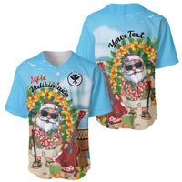 Personalized Hawaii Golf Christmas Baseball Jersey Mele Kalikimaka Funny Golfer Santa - Wonder Print Shop