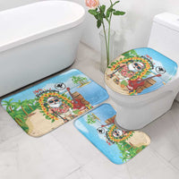 Hawaii Golf Christmas Bathroom Set Mele Kalikimaka Funny Golfer Santa - Wonder Print Shop