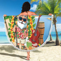 Hawaii Golf Christmas Beach Blanket Mele Kalikimaka Funny Golfer Santa - Wonder Print Shop
