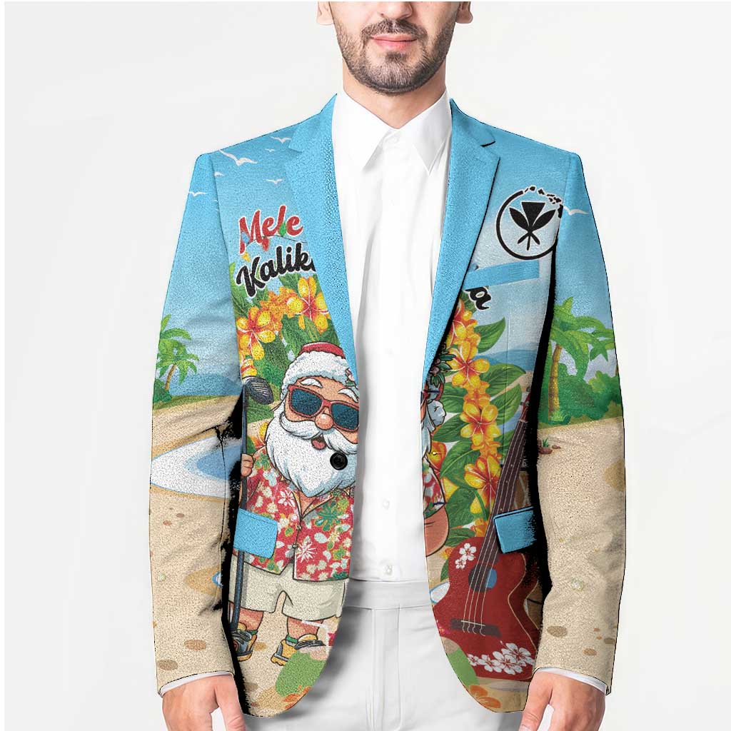 Personalized Hawaii Golf Christmas Blazer Mele Kalikimaka Funny Golfer Santa - Wonder Print Shop