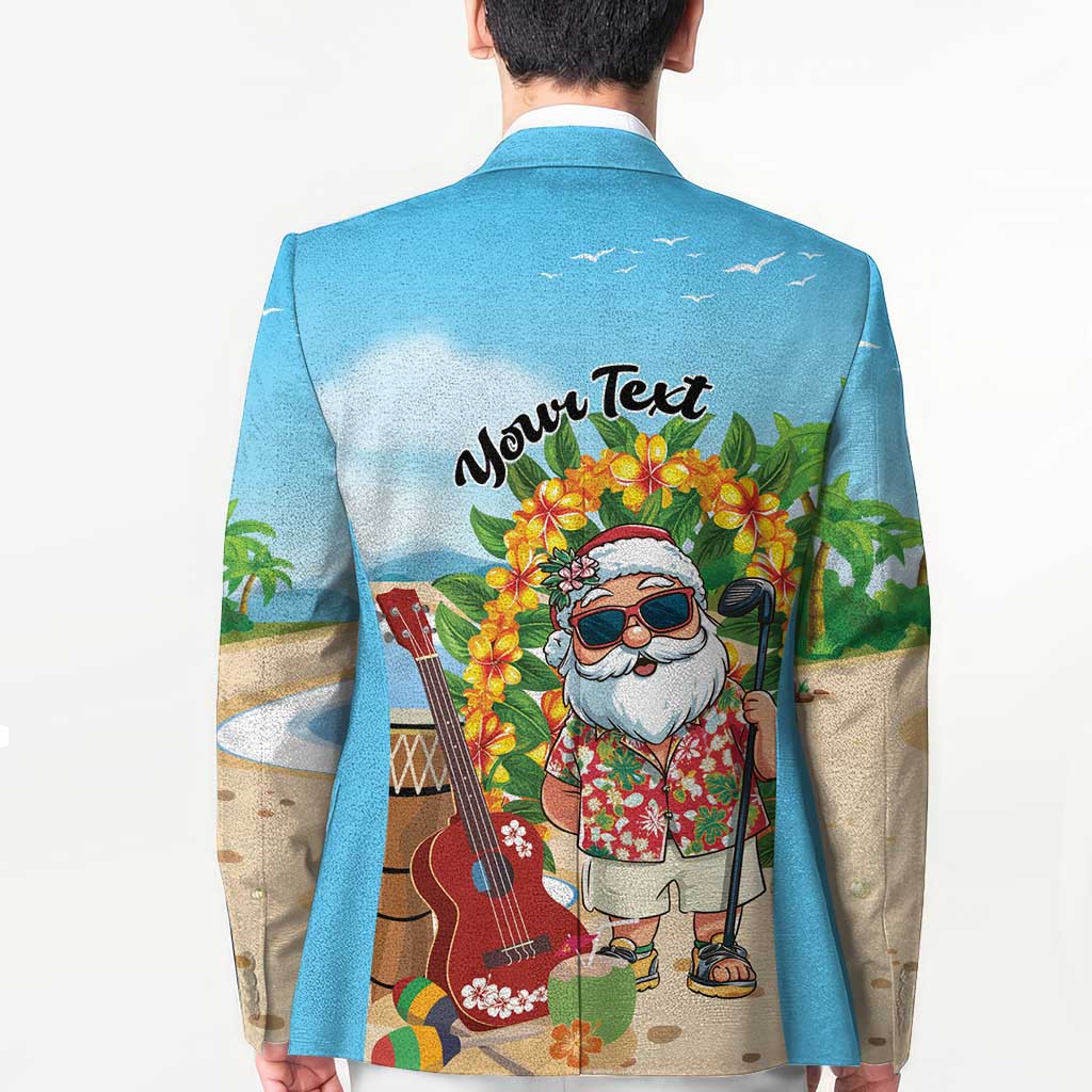 Personalized Hawaii Golf Christmas Blazer Mele Kalikimaka Funny Golfer Santa - Wonder Print Shop
