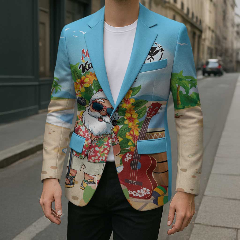 Personalized Hawaii Golf Christmas Blazer Mele Kalikimaka Funny Golfer Santa - Wonder Print Shop