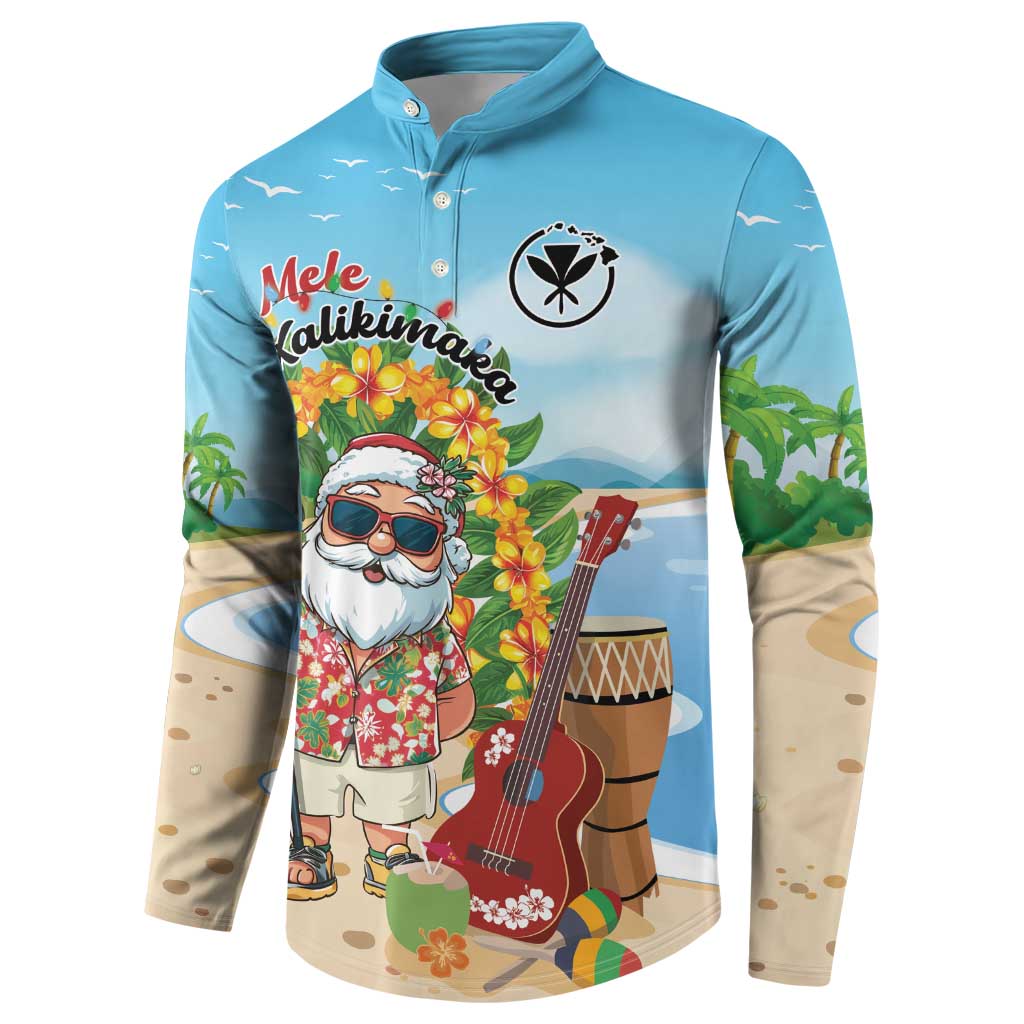 Personalized Hawaii Golf Christmas Button Sweatshirt Mele Kalikimaka Funny Golfer Santa - Wonder Print Shop