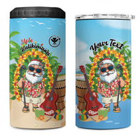 Personalized Hawaii Golf Christmas 4 in 1 Can Cooler Tumbler Mele Kalikimaka Funny Golfer Santa - Wonder Print Shop