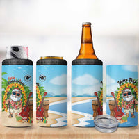 Personalized Hawaii Golf Christmas 4 in 1 Can Cooler Tumbler Mele Kalikimaka Funny Golfer Santa - Wonder Print Shop