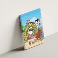 Hawaii Golf Christmas Canvas Wall Art Mele Kalikimaka Funny Golfer Santa - Wonder Print Shop