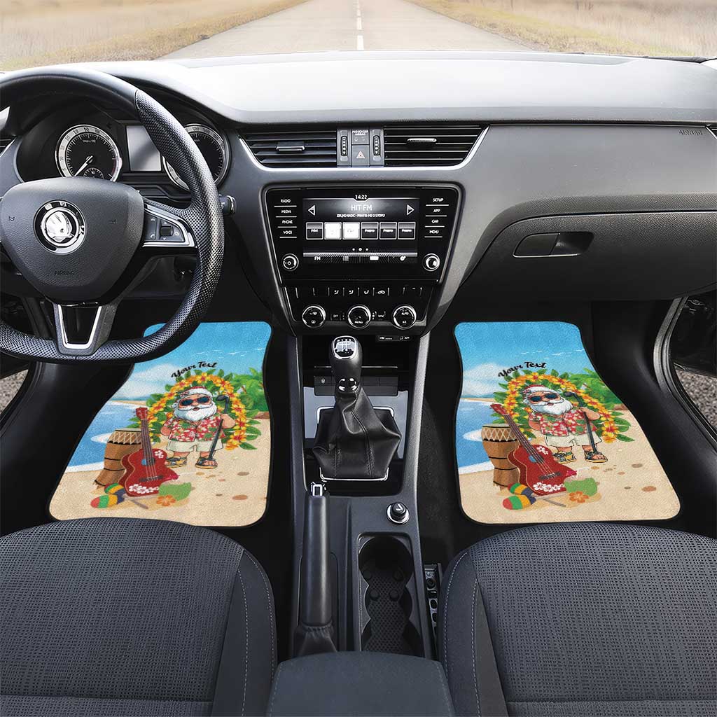 Personalized Hawaii Golf Christmas Car Mats Mele Kalikimaka Funny Golfer Santa - Wonder Print Shop