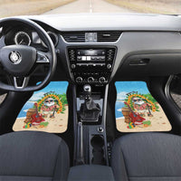 Personalized Hawaii Golf Christmas Car Mats Mele Kalikimaka Funny Golfer Santa - Wonder Print Shop