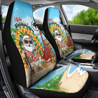 Hawaii Golf Christmas Car Seat Cover Mele Kalikimaka Funny Golfer Santa - Wonder Print Shop