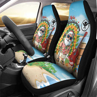 Hawaii Golf Christmas Car Seat Cover Mele Kalikimaka Funny Golfer Santa - Wonder Print Shop
