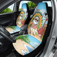 Hawaii Golf Christmas Car Seat Cover Mele Kalikimaka Funny Golfer Santa - Wonder Print Shop