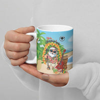 Personalized Hawaii Golf Christmas Ceramic Mug Mele Kalikimaka Funny Golfer Santa - Wonder Print Shop