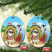 Hawaii Golf Christmas Ceramic Ornament Mele Kalikimaka Funny Golfer Santa - Wonder Print Shop