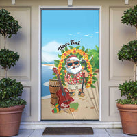 Personalized Hawaii Golf Christmas Door Cover Mele Kalikimaka Funny Golfer Santa - Wonder Print Shop