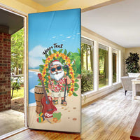 Personalized Hawaii Golf Christmas Door Cover Mele Kalikimaka Funny Golfer Santa - Wonder Print Shop