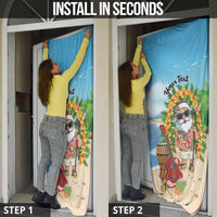 Personalized Hawaii Golf Christmas Door Cover Mele Kalikimaka Funny Golfer Santa - Wonder Print Shop