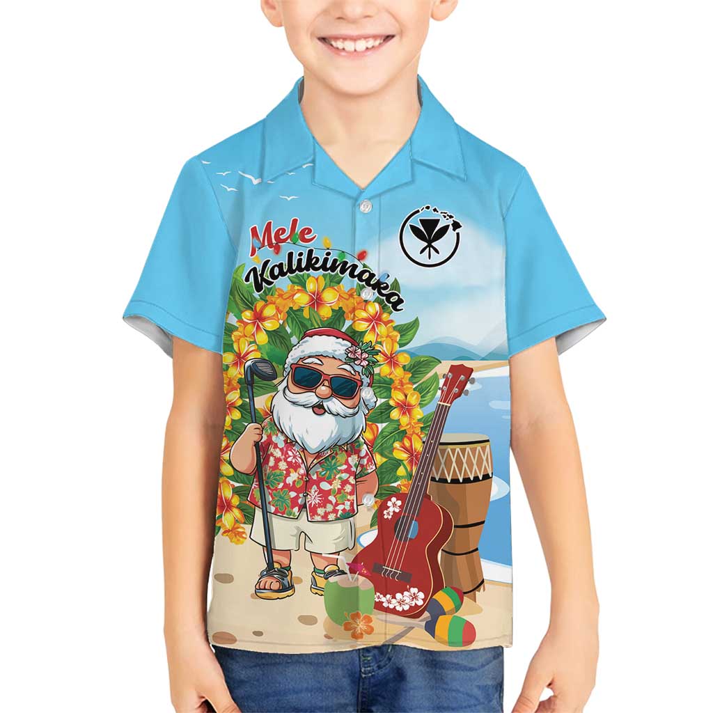 Personalized Hawaii Golf Christmas Family Matching Off Shoulder Maxi Dress and Hawaiian Shirt Mele Kalikimaka Funny Golfer Santa - Wonder Print Shop