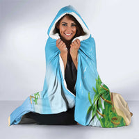 Hawaii Golf Christmas Hooded Blanket Mele Kalikimaka Funny Golfer Santa - Wonder Print Shop