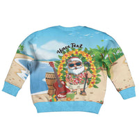 Personalized Hawaii Golf Christmas Kid Ugly Christmas Sweater Mele Kalikimaka Funny Golfer Santa - Wonder Print Shop