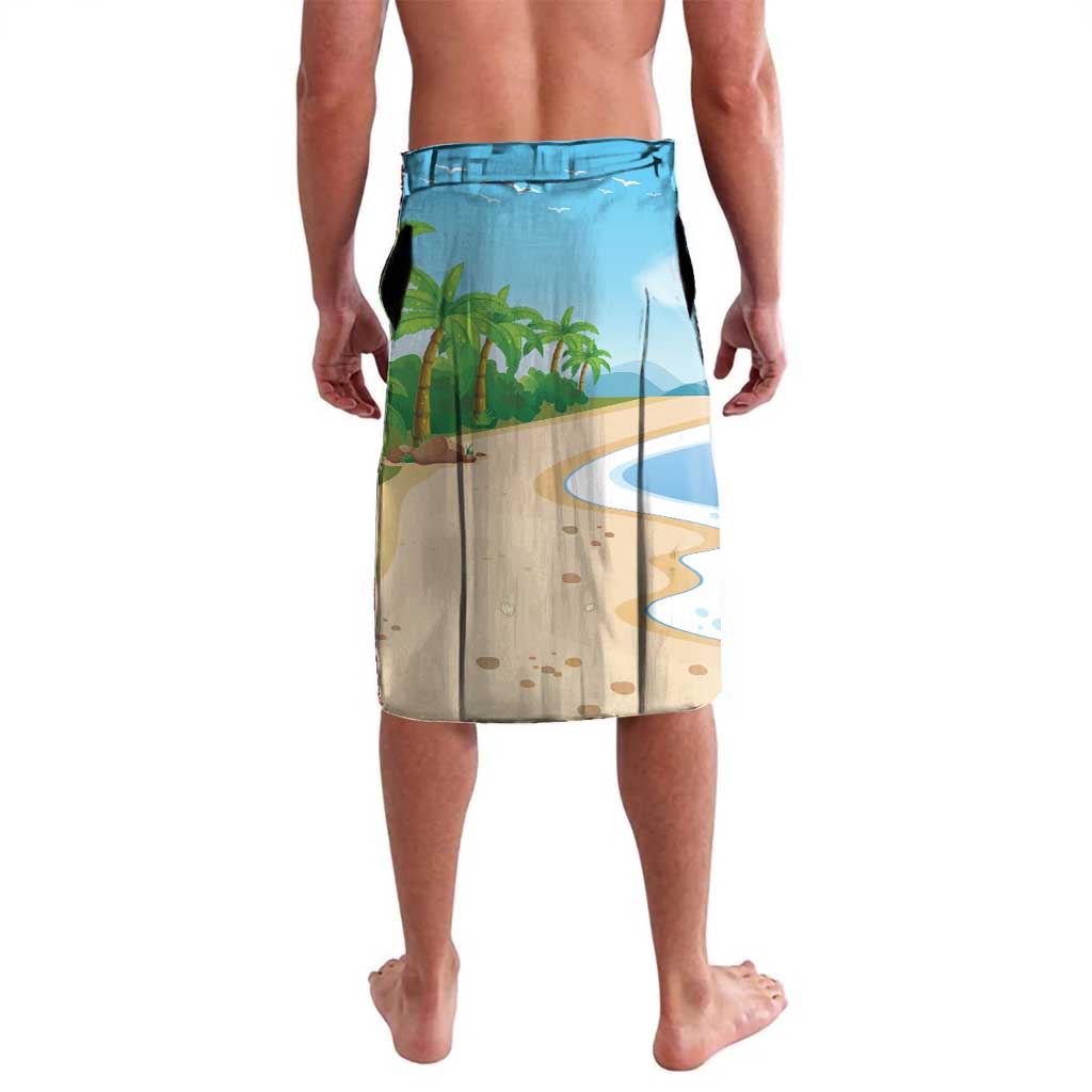 Personalized Hawaii Golf Christmas Lavalava Mele Kalikimaka Funny Golfer Santa - Wonder Print Shop