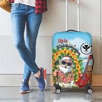 Hawaii Golf Christmas Luggage Cover Mele Kalikimaka Funny Golfer Santa - Wonder Print Shop