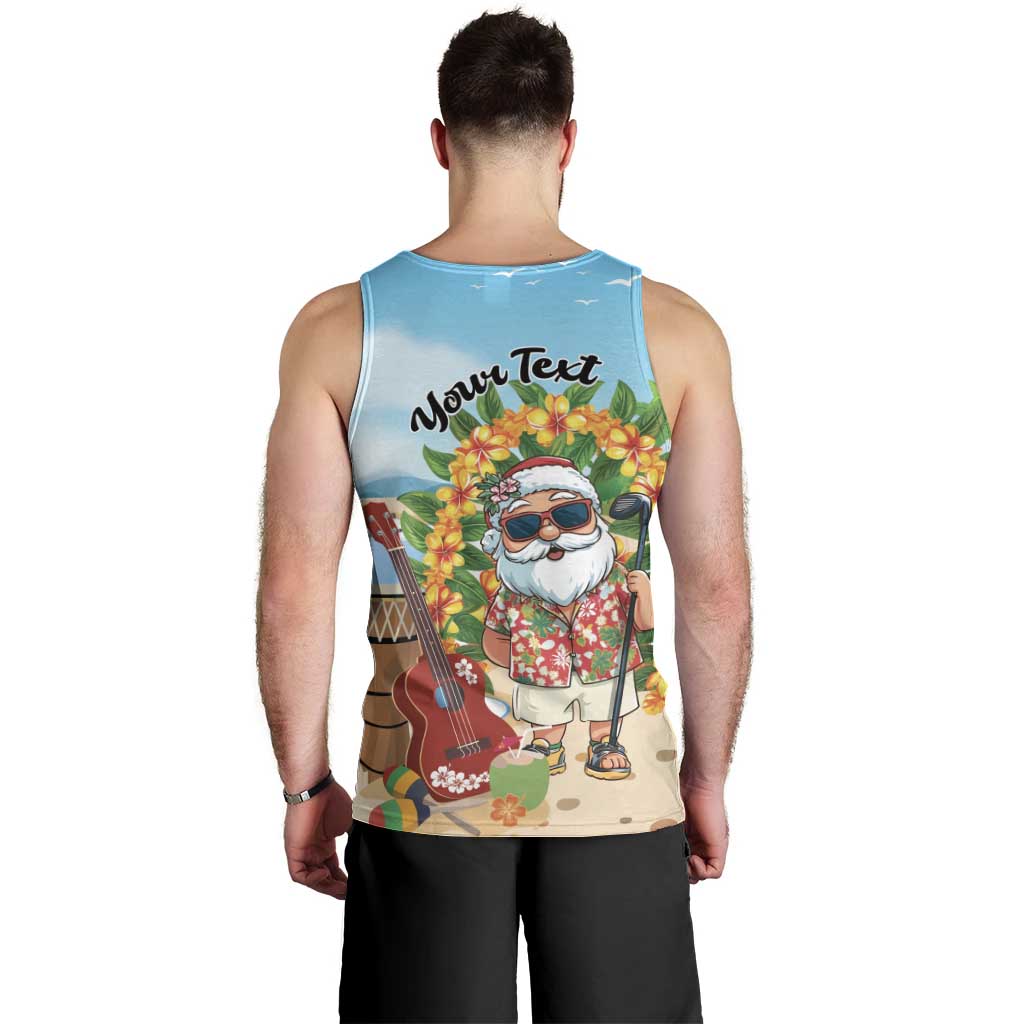 Personalized Hawaii Golf Christmas Men Tank Top Mele Kalikimaka Funny Golfer Santa - Wonder Print Shop