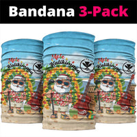 Hawaii Golf Christmas Neck Gaiter Mele Kalikimaka Funny Golfer Santa - Wonder Print Shop