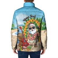 Personalized Hawaii Golf Christmas Padded Jacket Mele Kalikimaka Funny Golfer Santa - Wonder Print Shop