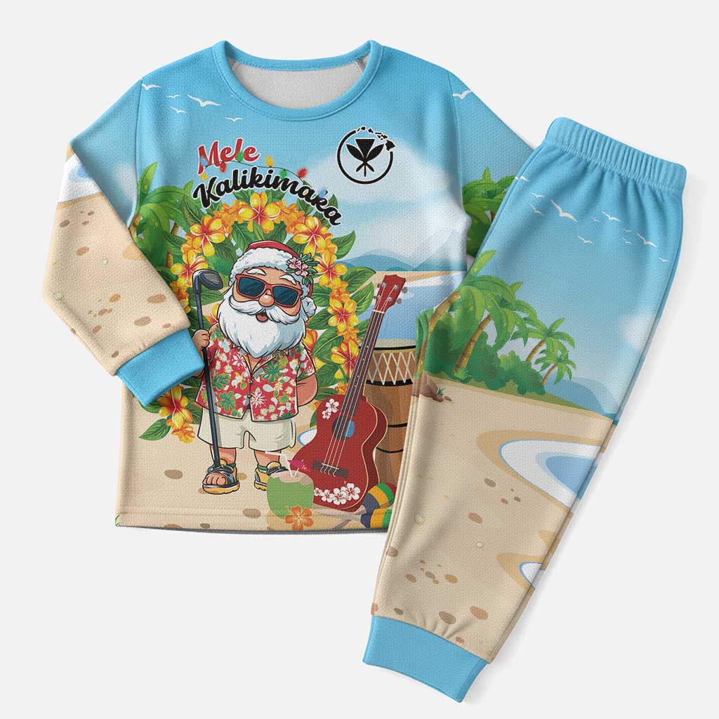 Personalized Hawaii Golf Christmas Pajama Set Mele Kalikimaka Funny Golfer Santa - Wonder Print Shop