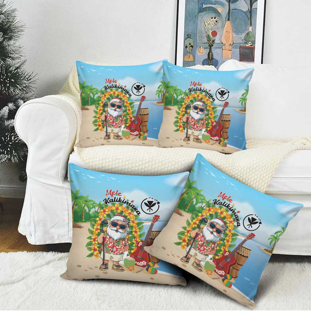 Hawaii Golf Christmas Pillow Cover Mele Kalikimaka Funny Golfer Santa - Wonder Print Shop