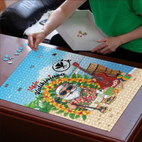 Hawaii Golf Christmas Puzzle Mele Kalikimaka Funny Golfer Santa - Wonder Print Shop
