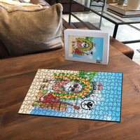 Hawaii Golf Christmas Puzzle Mele Kalikimaka Funny Golfer Santa - Wonder Print Shop
