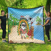 Hawaii Golf Christmas Quilt Mele Kalikimaka Funny Golfer Santa - Wonder Print Shop