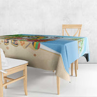 Hawaii Golf Christmas Tablecloth Mele Kalikimaka Funny Golfer Santa - Wonder Print Shop