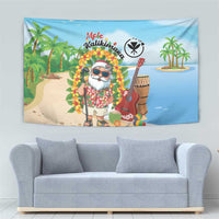 Hawaii Golf Christmas Tapestry Mele Kalikimaka Funny Golfer Santa - Wonder Print Shop